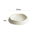 Elegant Glossy White Ceramic Plate for Versatile Dining