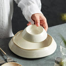 Elegant Glossy White Ceramic Plate for Versatile Dining