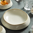 Elegant Glossy White Ceramic Plate for Versatile Dining