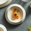 Elegant Glossy White Ceramic Plate for Versatile Dining