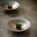 Elegant Metallic Oval Plate with Rustic Finish for Luxurious Dining