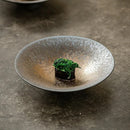 Elegant Metallic Oval Plate with Rustic Finish for Luxurious Dining