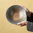 Elegant Metallic Oval Plate with Rustic Finish for Luxurious Dining