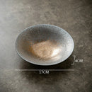 Elegant Metallic Oval Plate with Rustic Finish for Luxurious Dining