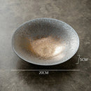 Elegant Metallic Oval Plate with Rustic Finish for Luxurious Dining