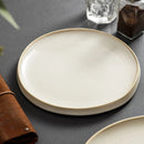 Elegant Off-White Dinner Plate - Enhance Your Culinary Presentations