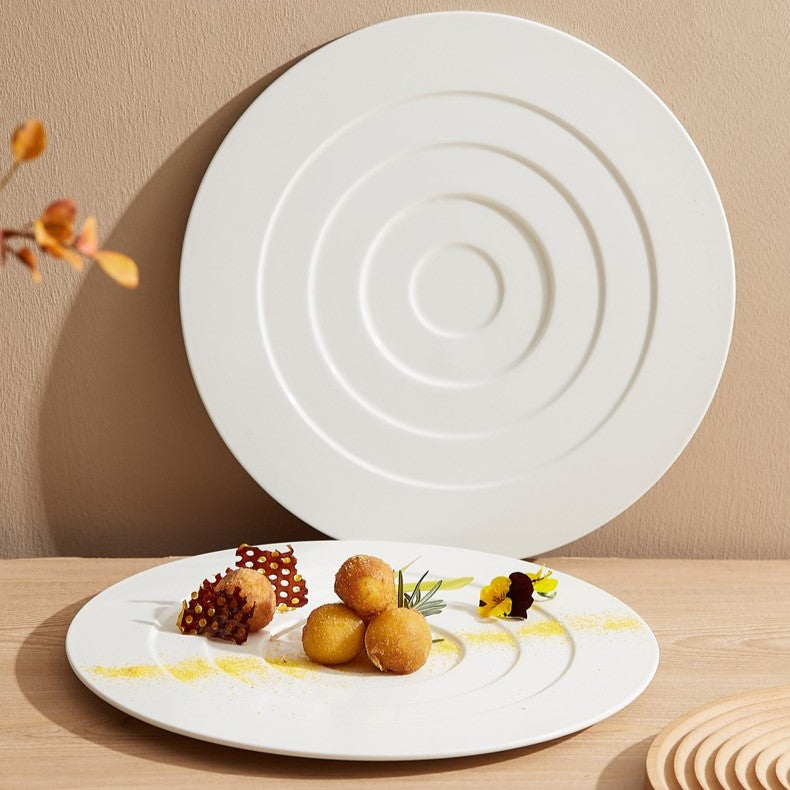 Elegant Textured Circle Dinner Plate