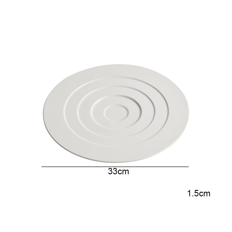 Elegant Textured Circle Dinner Plate