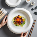 Elegant White Glossy Serving Plates