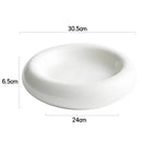 Elegant White Glossy Serving Plates