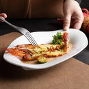 Elegant White Oval Ceramic Plate