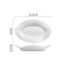 Elegant White Oval Ceramic Plate
