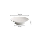Elegant White Pedestal Plate for Fine Dining