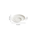 Elegant White Porcelain Plate with Sauce Dip Feature