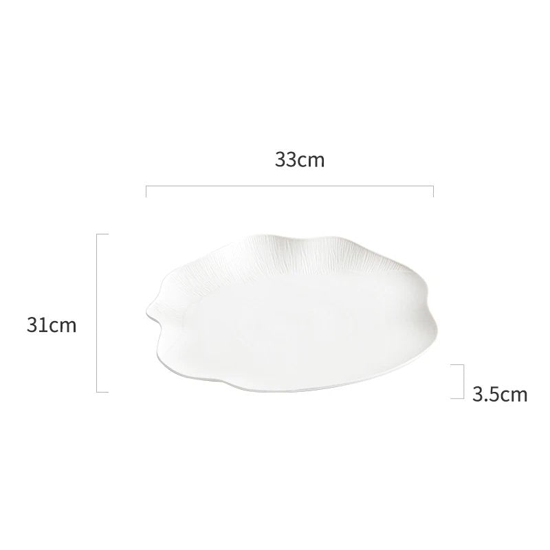 Elegant White Scalloped Plate for Fine Dining