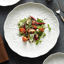 Elegant White Textured Ceramic Plate