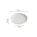 Elegant White Textured Ceramic Plate