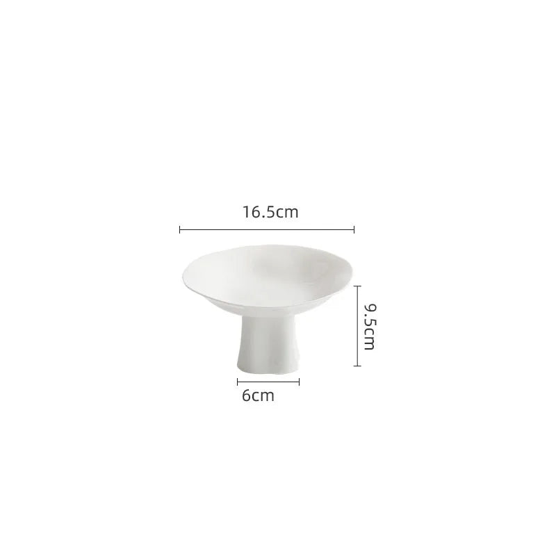 Elevated Pedestal Ceramic Plate