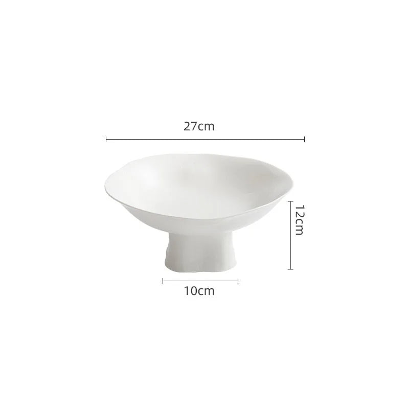 Elevated Pedestal Ceramic Plate