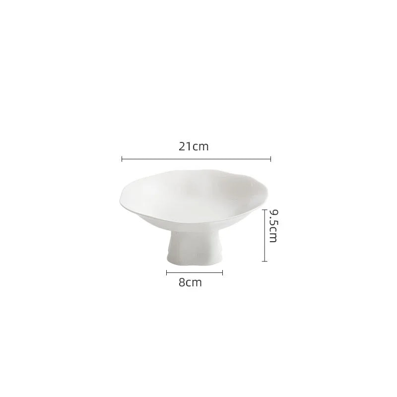 Elevated Pedestal Ceramic Plate