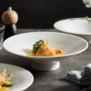 Elevated White Ceramic Pedestal Plate