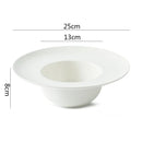 Elevated White Ceramic Soup Plate