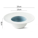 Elevated White Ceramic Soup Plate