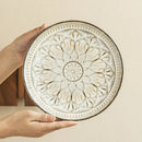 Embossed Floral Ceramic Dinner Plate