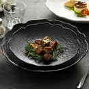Flower-Shaped Porcelain Plate, Frosted, for Pasta and Salad, 8.6–10.6 in