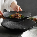 Flower-Shaped Porcelain Plate, Frosted, for Pasta and Salad, 8.6–10.6 in