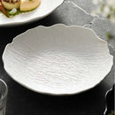Flower-Shaped Porcelain Plate, Frosted, for Pasta and Salad, 8.6–10.6 in
