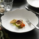 Flower-Shaped Porcelain Plate, Frosted, for Pasta and Salad, 8.6–10.6 in