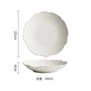 Flower-Shaped Porcelain Plate, Frosted, for Pasta and Salad, 8.6–10.6 in