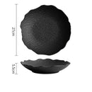 Flower-Shaped Porcelain Plate, Frosted, for Pasta and Salad, 8.6–10.6 in