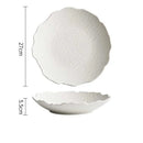 Flower-Shaped Porcelain Plate, Frosted, for Pasta and Salad, 8.6–10.6 in