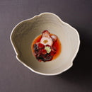 Glazed Ceramic Bowl, Irregular Wavy Rim, for Soups and Rice