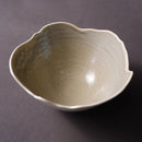 Glazed Ceramic Bowl, Irregular Wavy Rim, for Soups and Rice