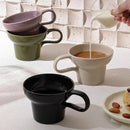 Glossy Ceramic Coffee Cup, Loop Handle, Multiple Colors