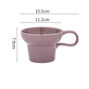 Glossy Ceramic Coffee Cup, Loop Handle, Multiple Colors