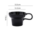 Glossy Ceramic Coffee Cup, Loop Handle, Multiple Colors