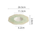 Green Leaf Ceramic Serving Plate, for Pasta and Soup, 9.7–11.4 in