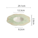 Green Leaf Ceramic Serving Plate, for Pasta and Soup, 9.7–11.4 in