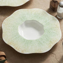 Green Leaf Ceramic Serving Plate, for Pasta and Soup, 9.7–11.4 in