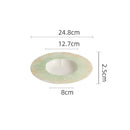 Green Leaf Ceramic Serving Plate, for Pasta and Soup, 9.7–11.4 in