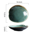 Irregular Ceramic Dinner Plate, Flame-Kilned Glaze, for Sauces and Snacks