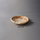 Irregular Ceramic Pasta Plate, Flame-Kilned Glaze, for Soup and Salad, 8–12.5 in