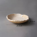 Irregular Ceramic Pasta Plate, Flame-Kilned Glaze, for Soup and Salad, 8–12.5 in