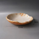 Irregular Ceramic Pasta Plate, Flame-Kilned Glaze, for Soup and Salad, 8–12.5 in