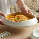 Irregular Ceramic Soup Bowl, for Steak and Pasta