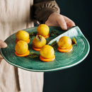 Irregular Porcelain Serving Plate, for Sushi and Sashimi, 9.4 in